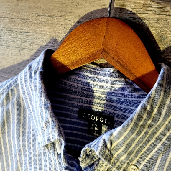 George Striped Button Down Casual Shirt. Perfect! - Picture 3 of 4